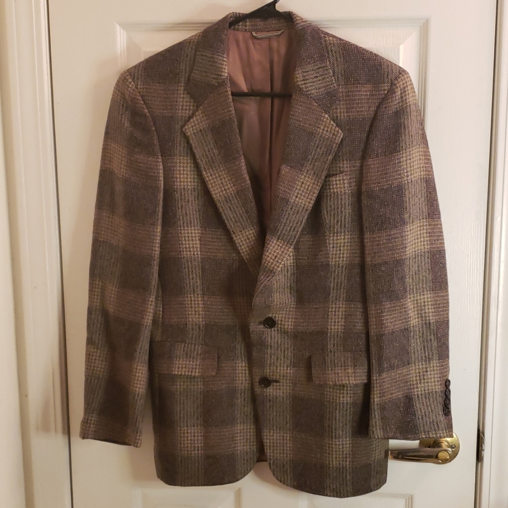 Christian Dior Vintage Tweed Blazer Tan Medium